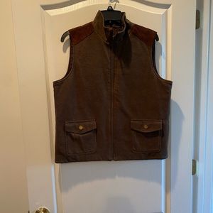 Ralph Lauren Reversible Brown/LeatherVest- Size L